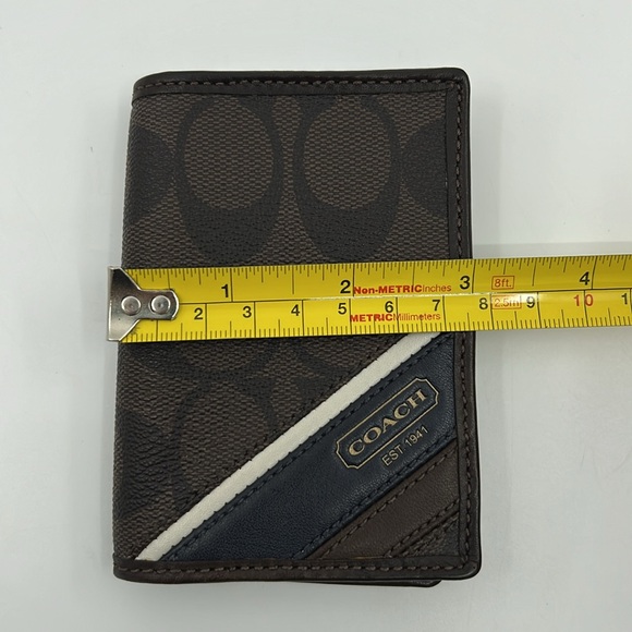 Coach Heritage Stripe Signature Card Holder - Picture 9 of 10